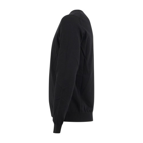 MASQ - Maglione girocollo nero manica lunga in cotone per uomo | m5425-1000 2