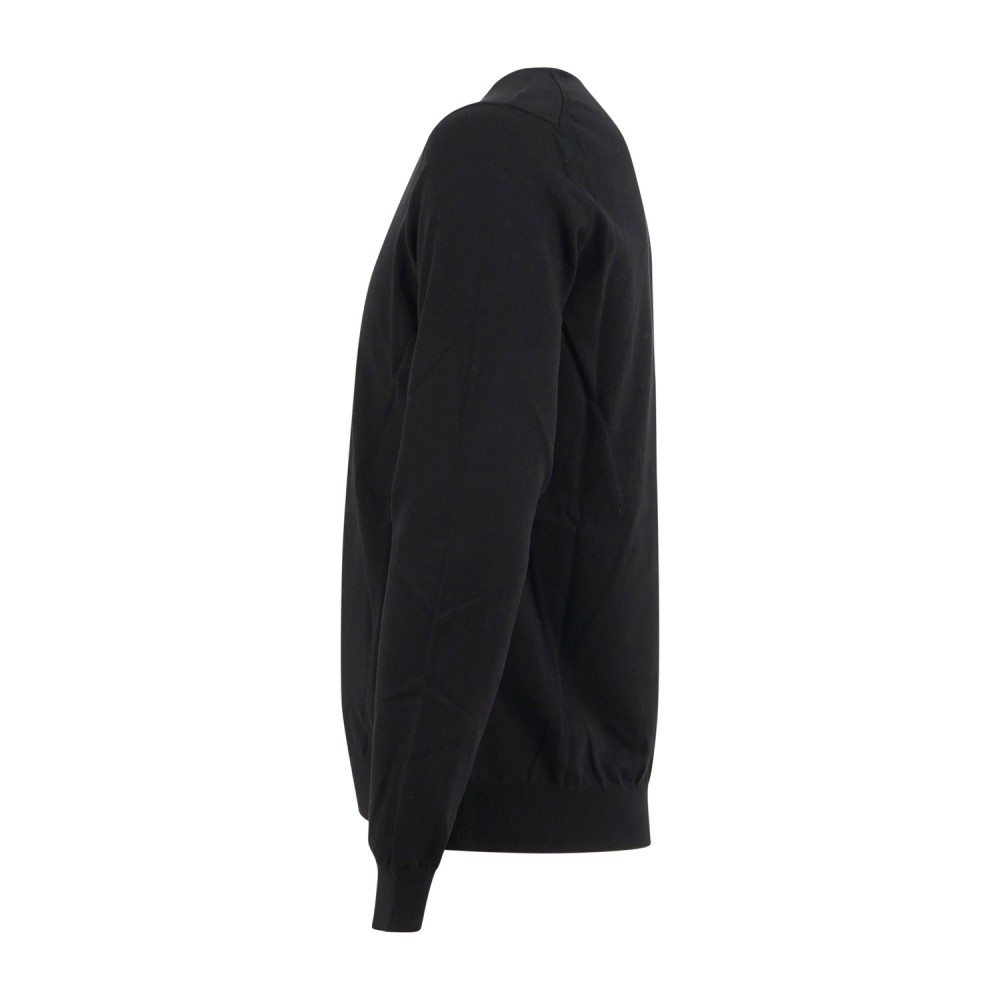 MASQ - Maglione girocollo nero manica lunga in cotone per uomo | m5425-1000