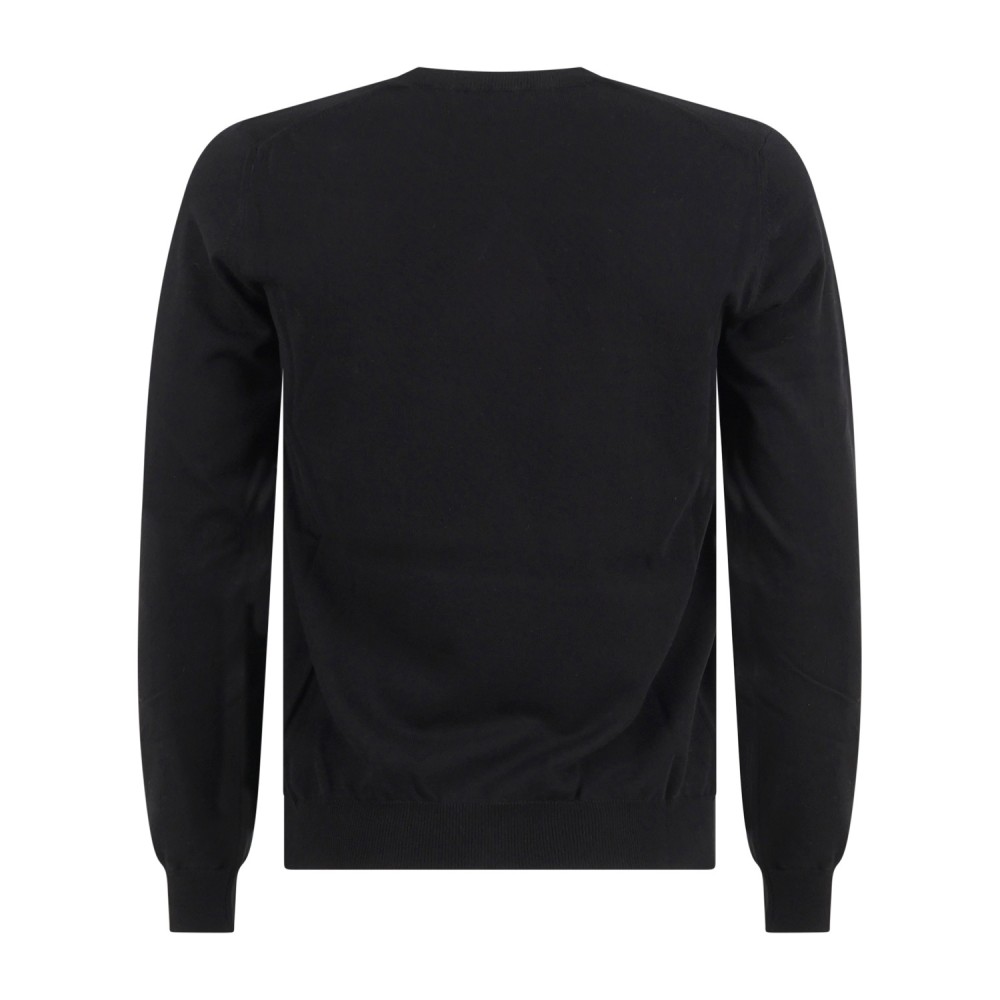 MASQ - Maglione girocollo nero manica lunga in cotone per uomo | m5425-1000