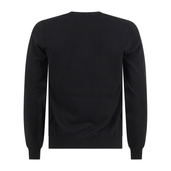 MASQ - Maglione girocollo nero manica lunga in cotone per uomo | m5425-1000
