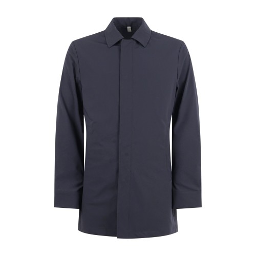 DUNO - Trench blu Malbec in tessuto tecnico per uomo | pm182e malbec 800blu