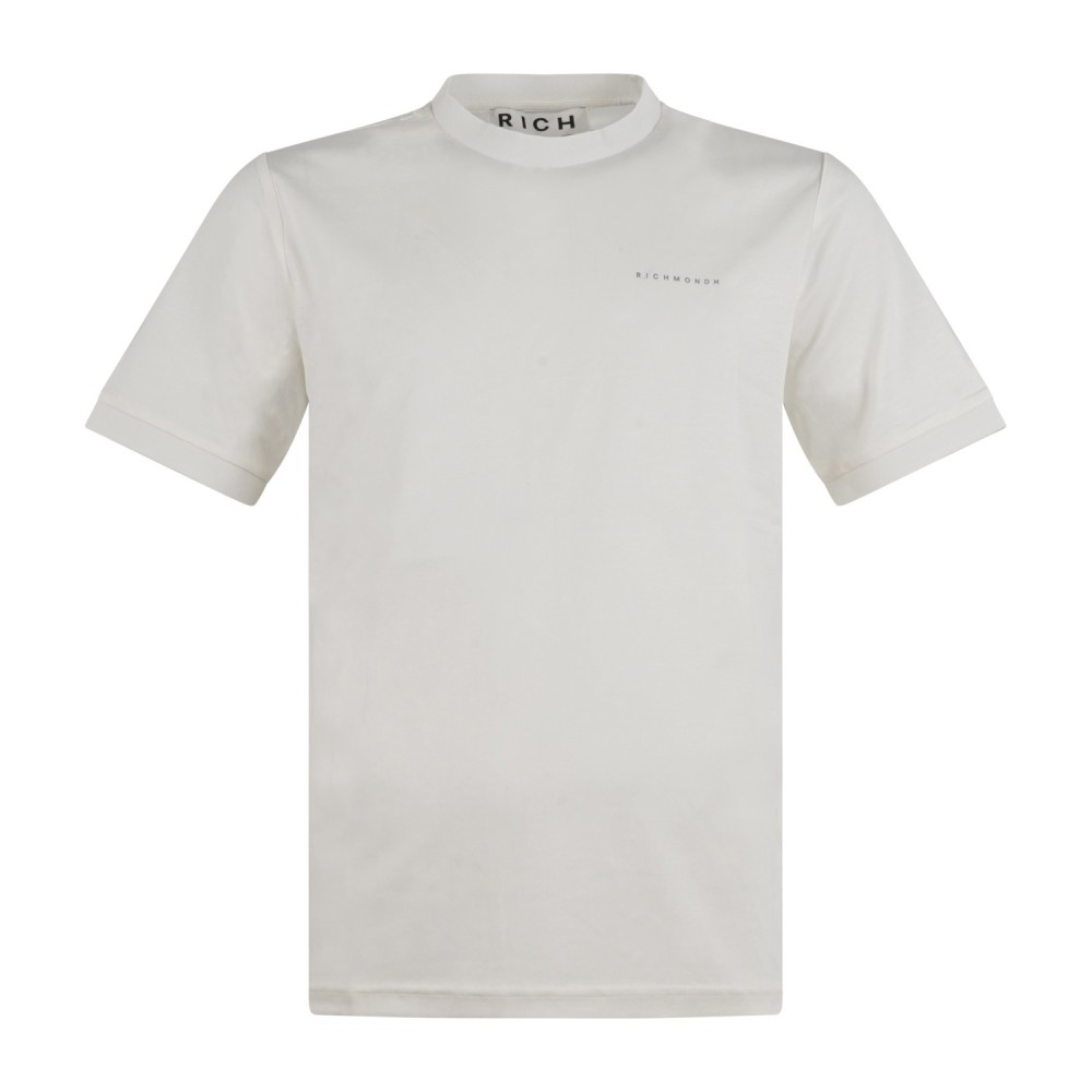 Richmond X - T-shirt bianca Respir con stampa logo sul petto per uomo |
