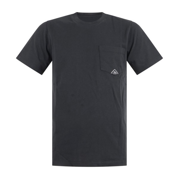 Roy Roger's - T-shirt nera manica corta con taschino sul petto per uomo |