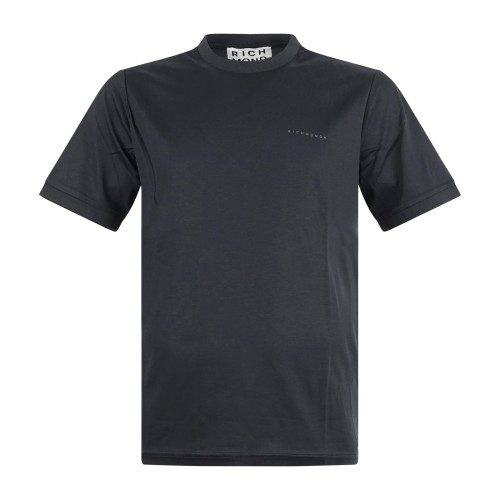 Richmond X - T-shirt nera Respir con stampa logo sul petto per uomo |