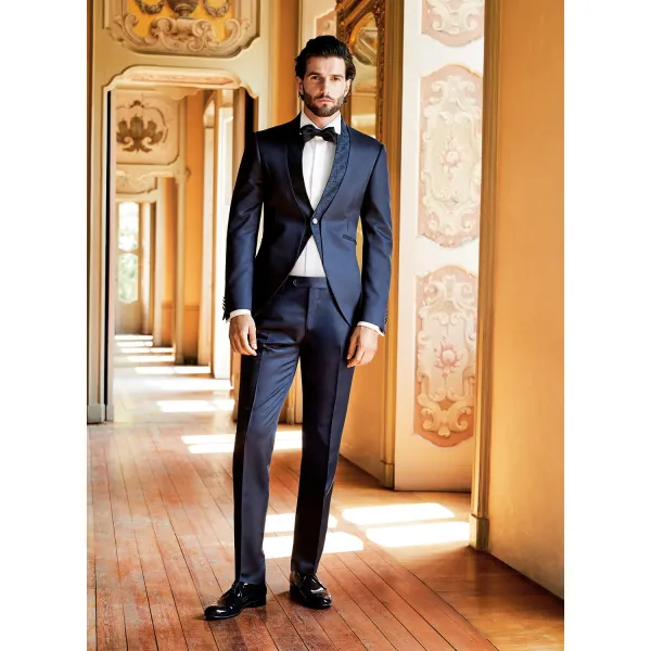 Lubiam 1911 Cerimonia - Abito coreano blu per uomo |  2