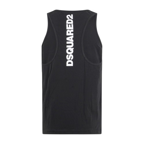 Dsquared2 - Canotta nera con stampa logo sul retro per uomo | d9d446190 010nero