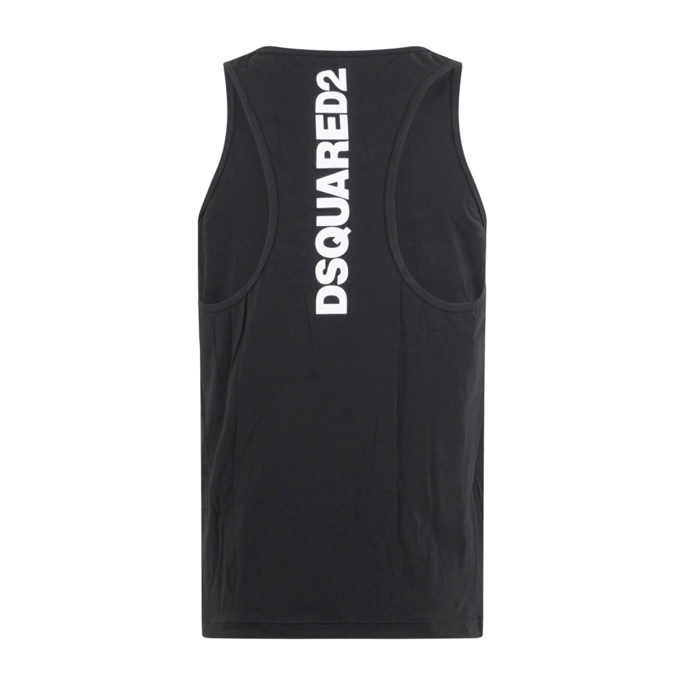 Dsquared2 - Canotta nera con stampa logo sul retro per uomo | d9d446190 010nero