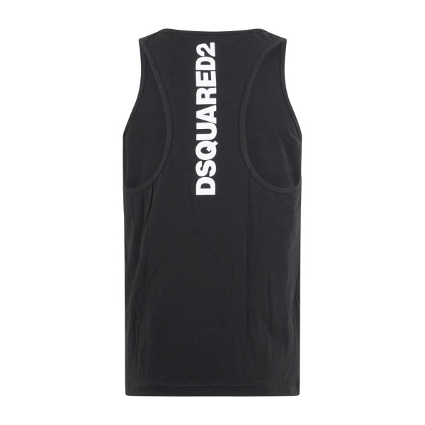 Dsquared2 - Canotta nera con stampa logo sul retro per uomo | d9d446190 010nero
