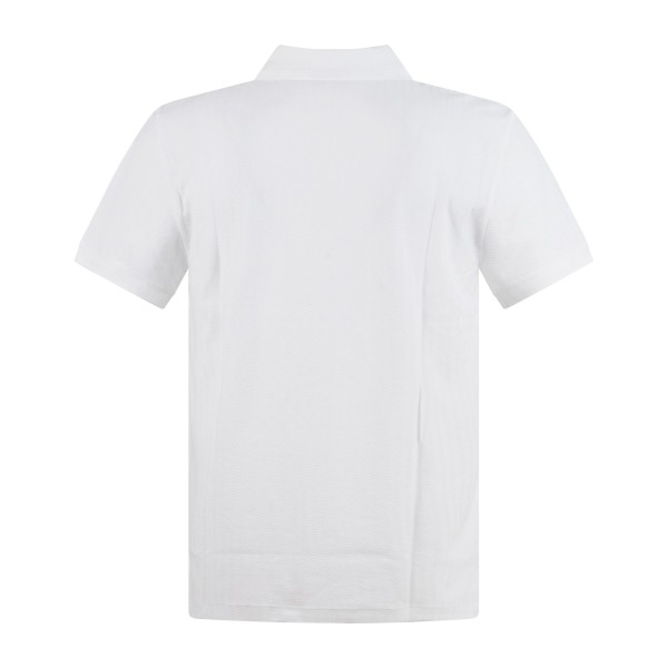 Emporio Armani - Polo bianca manica corta con patch logo sul petto per uomo |