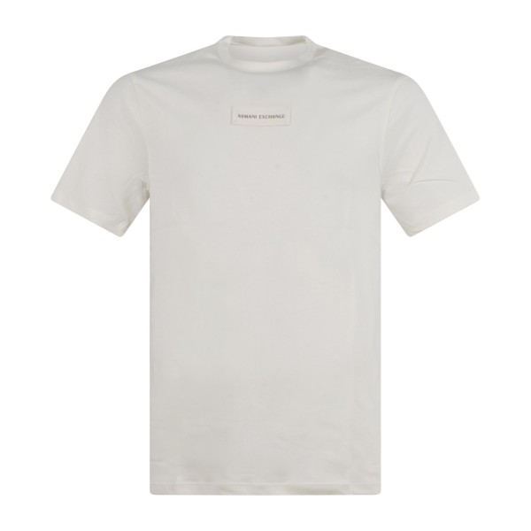 Armani Exchange - T-shirt beige con patch logo sul fronte per uomo | xm002471