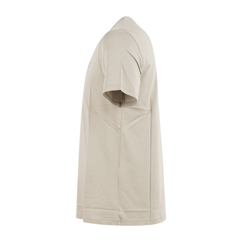 Armani Exchange - T-shirt beige con stampa a rilievo tono su tono sul fronte