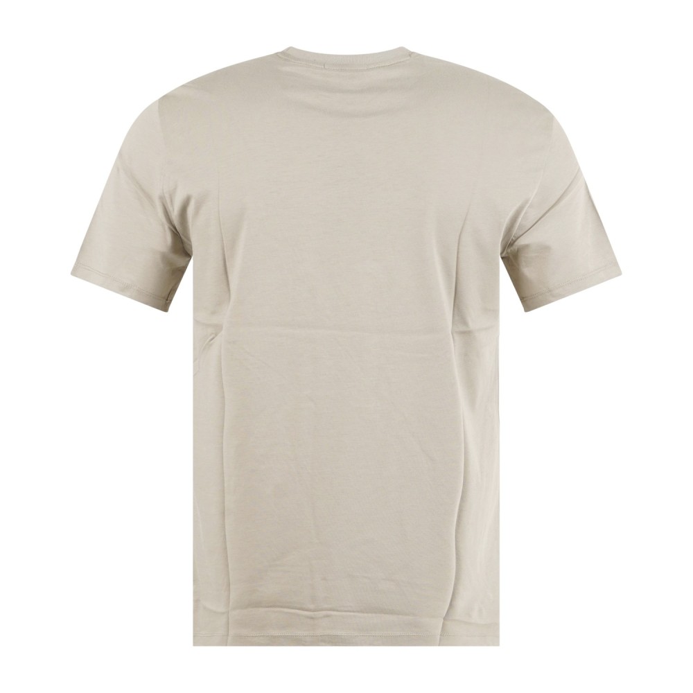 Armani Exchange - T-shirt beige con stampa a rilievo tono su tono sul fronte