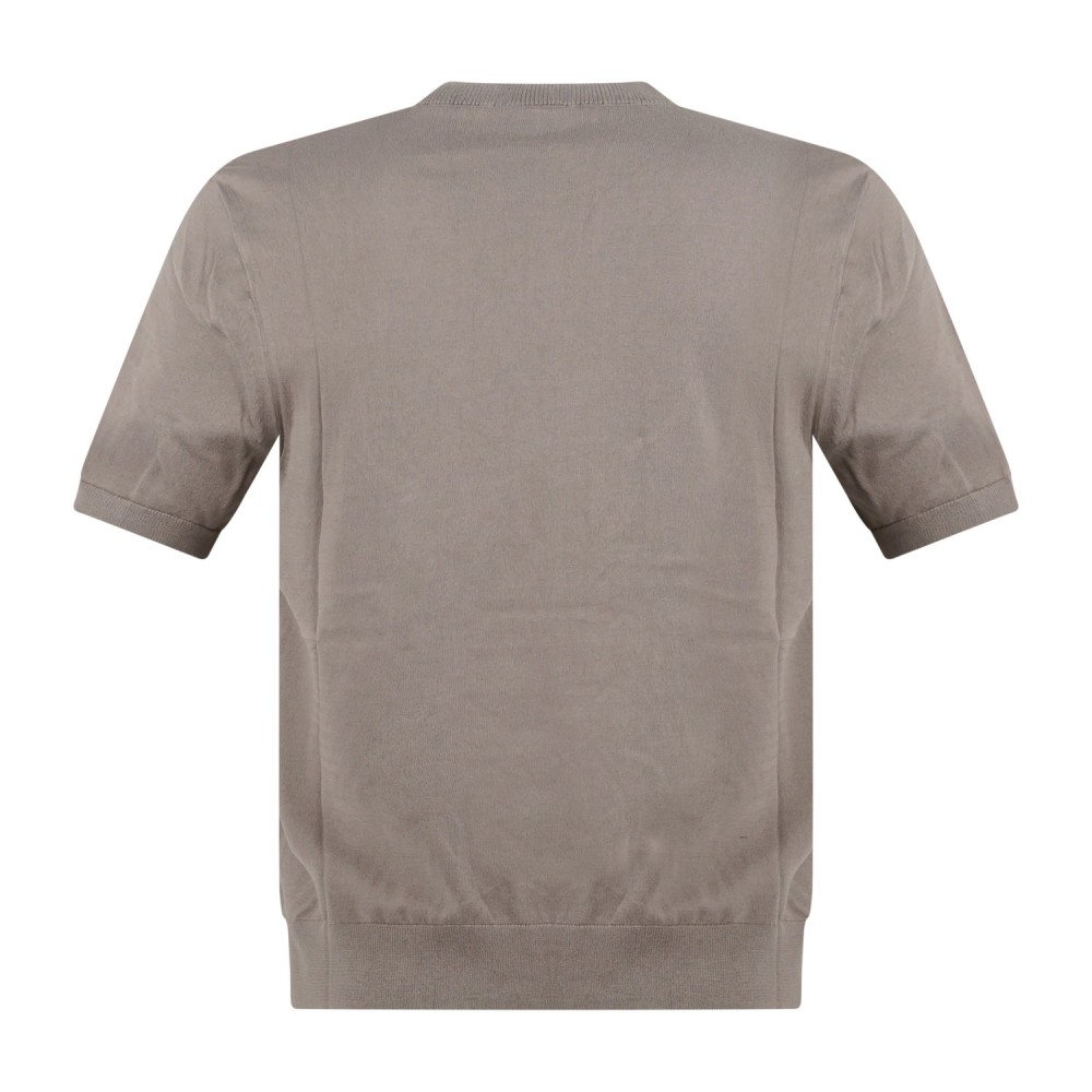Armani Exchange - T-shirt beige manica corta in cotone con ricamo logo per uomo