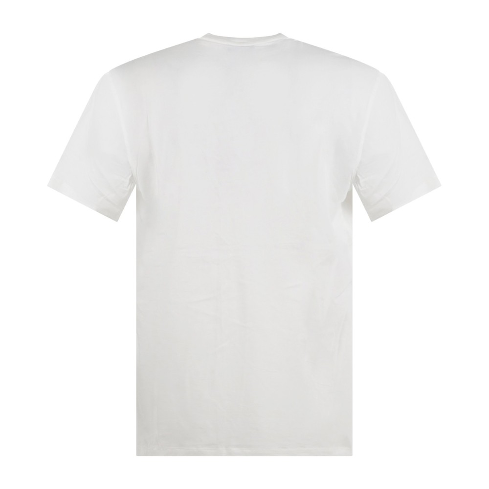 Armani Exchange - T-shirt bianca con patch logo sul petto per uomo | xm002178