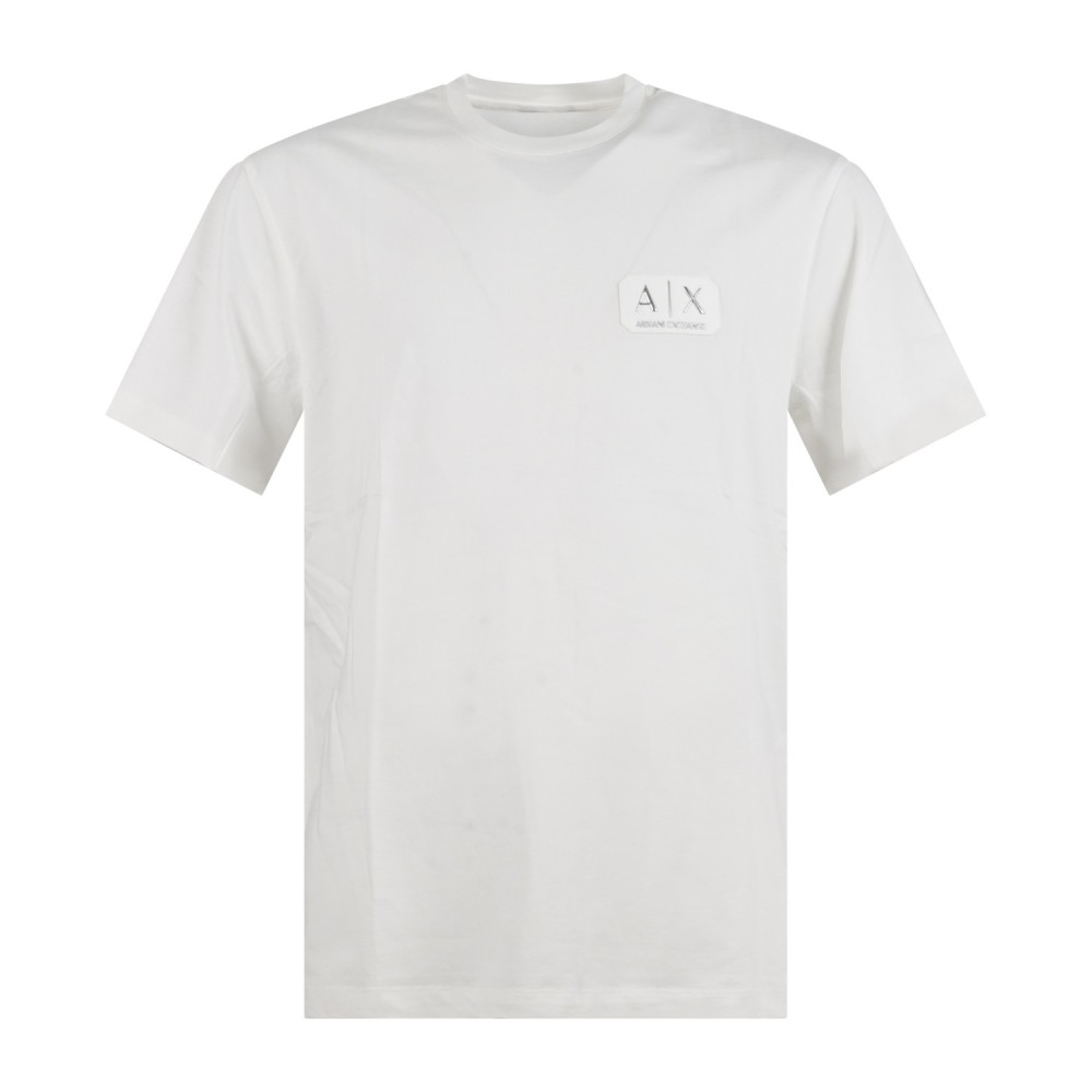 Armani Exchange - T-shirt bianca con patch logo sul petto per uomo | xm002178