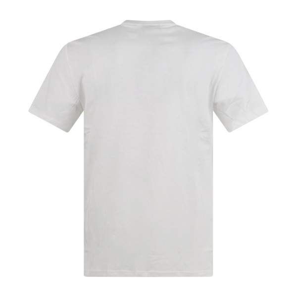Armani Exchange - T-shirt bianca con ricamo logo sul fronte a contrasto per