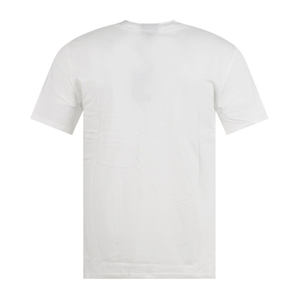 Armani Exchange - T-shirt bianca con stampa a rilievo tono su tono sul fronte