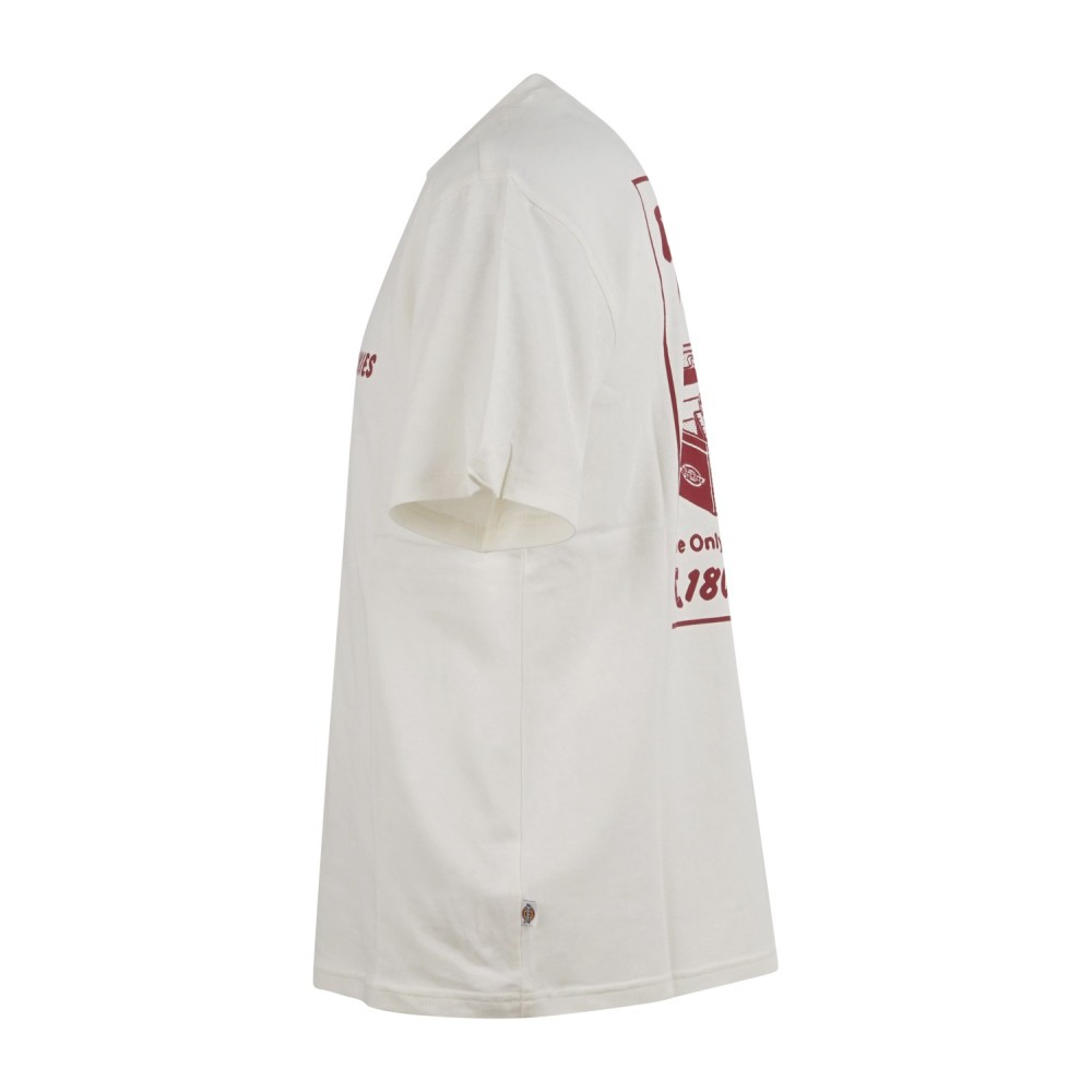 Dickies - T-shirt bianca Dry Ridge con stampa logo sul fronte e retro per uomo