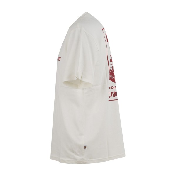 Dickies - T-shirt bianca Dry Ridge con stampa logo sul fronte e retro per uomo