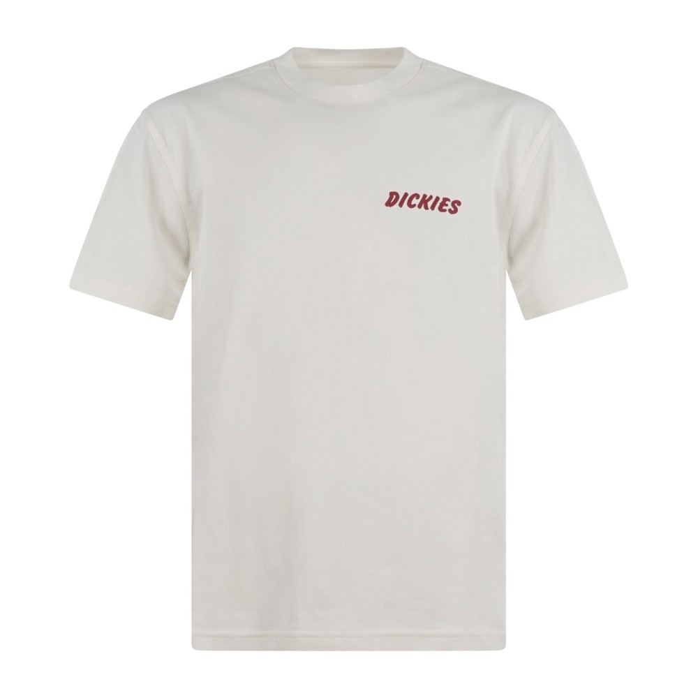 Dickies - T-shirt bianca Dry Ridge con stampa logo sul fronte e retro per uomo