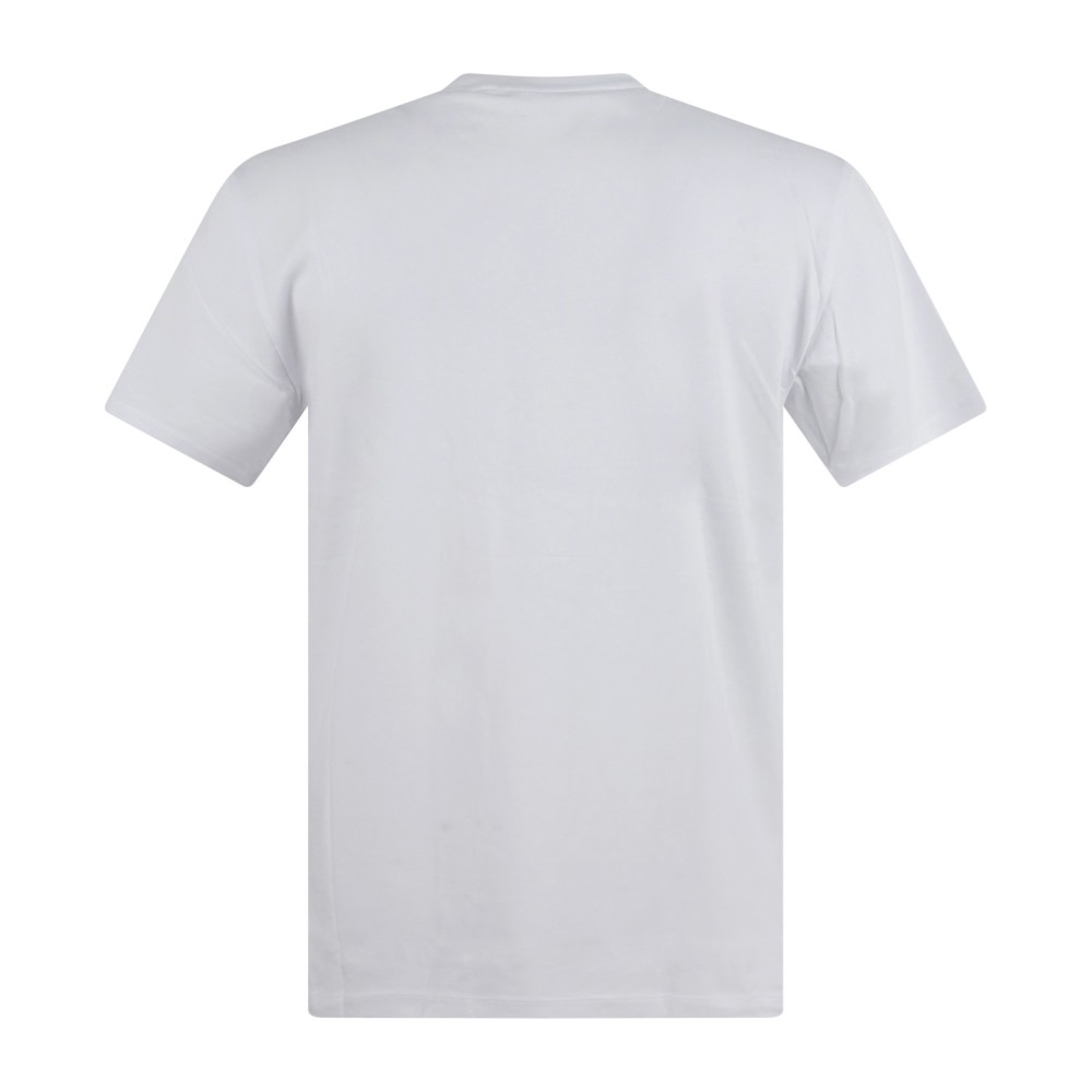 Armani Exchange - T-shirt bianca in jersey di cotone con logo sul petto per