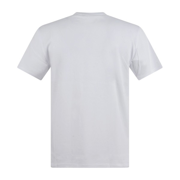 Armani Exchange - T-shirt bianca in jersey di cotone con logo sul petto per