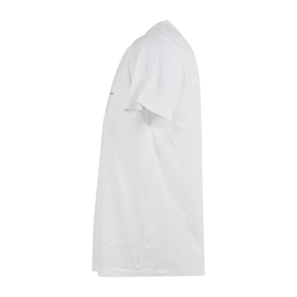 Roy Roger's - T-shirt bianca manica corta con stampa logo sul petto in supima