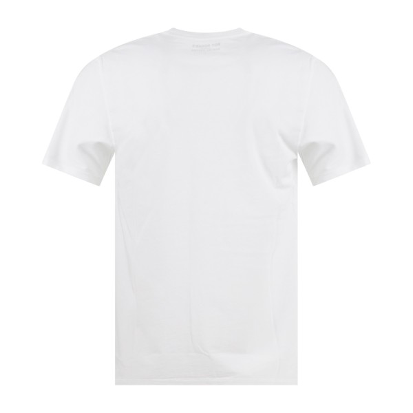 Roy Roger's - T-shirt bianca manica corta con stampa logo sul petto in supima
