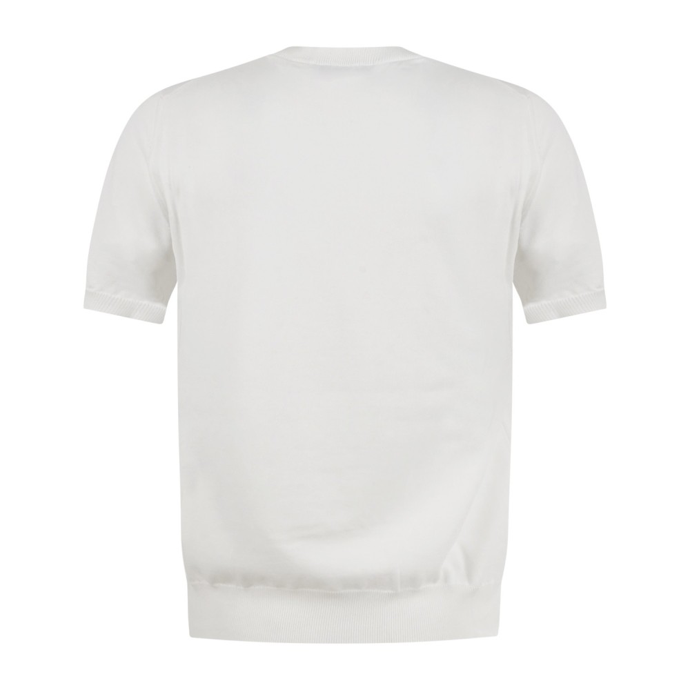 MASQ - T-shirt bianca manica corta in maglia di cotone per uomo | m5425-1002