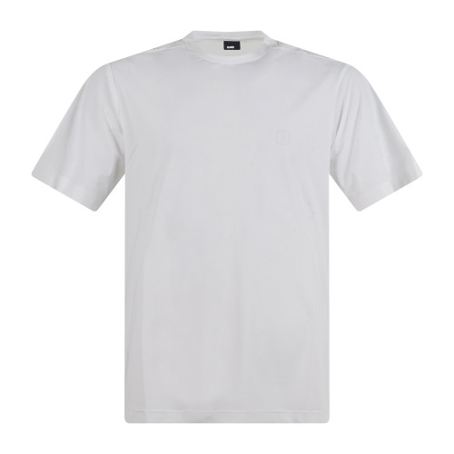 DUNO - T-shirt bianca Stryker in tessuto tecnico con logo termosaldato per uomo