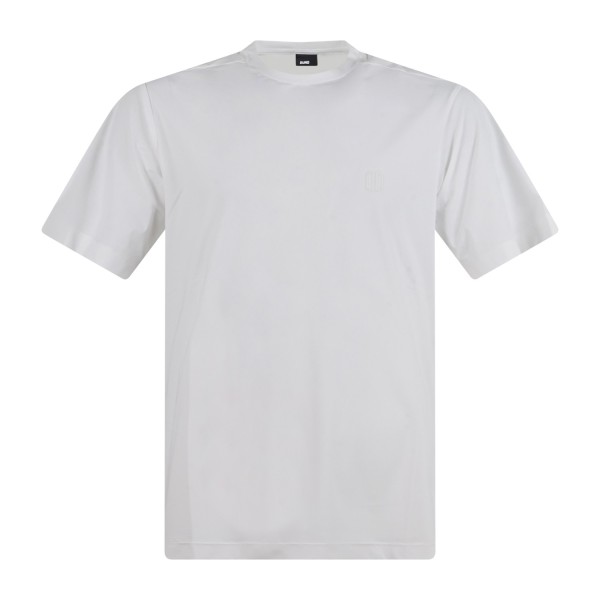 DUNO - T-shirt bianca Stryker in tessuto tecnico con logo termosaldato per uomo