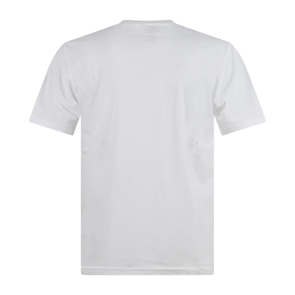 Dickies - T-shirt bianco con stampa logo sul fronte per uomo | dk0a4xdbwhx1
