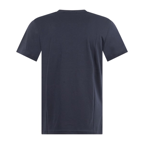 Emporio Armani - T-shirt blu manica corta con stampa logo sul fronte per uomo |