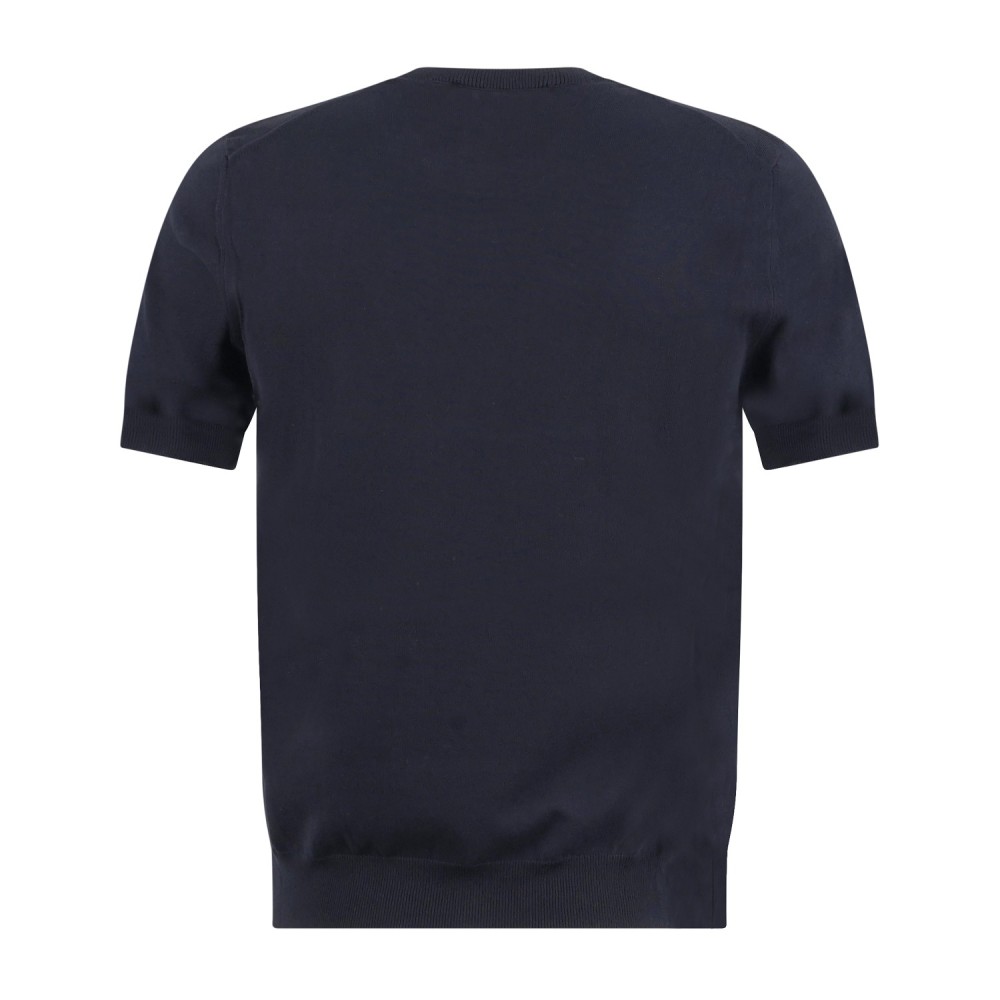 MASQ - T-shirt blu manica corta in maglia di cotone per uomo | m5425-1002 650blu