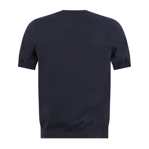 MASQ - T-shirt blu manica corta in maglia di cotone per uomo | m5425-1002 650blu