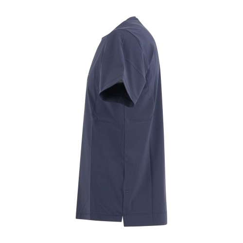 DUNO - T-shirt blu Stryker in tessuto tecnico con logo termosaldato per uomo | 2