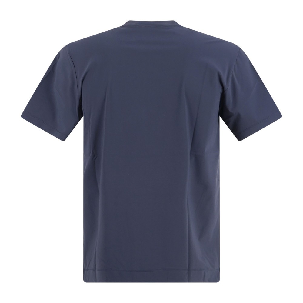 DUNO - T-shirt blu Stryker in tessuto tecnico con logo termosaldato per uomo |
