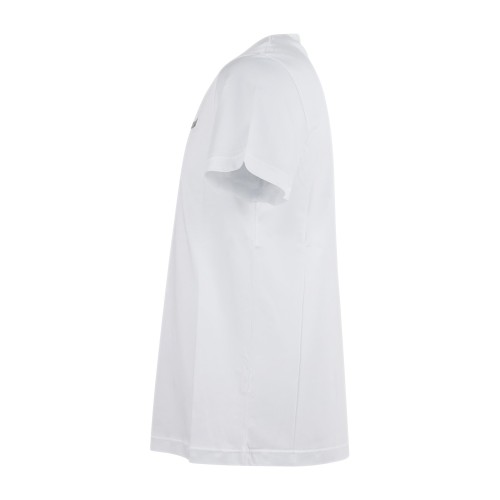 Daniele Alessandrini - T-shirt girocollo bianca con stampa logo sul fronte per 2