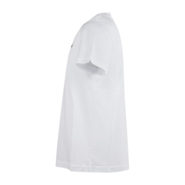 Daniele Alessandrini - T-shirt girocollo bianca con stampa logo sul fronte per