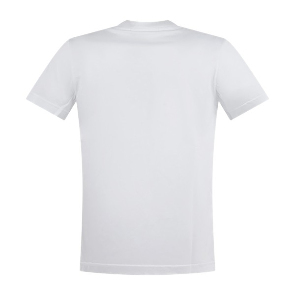 Daniele Alessandrini - T-shirt girocollo bianca con stampa logo sul fronte per