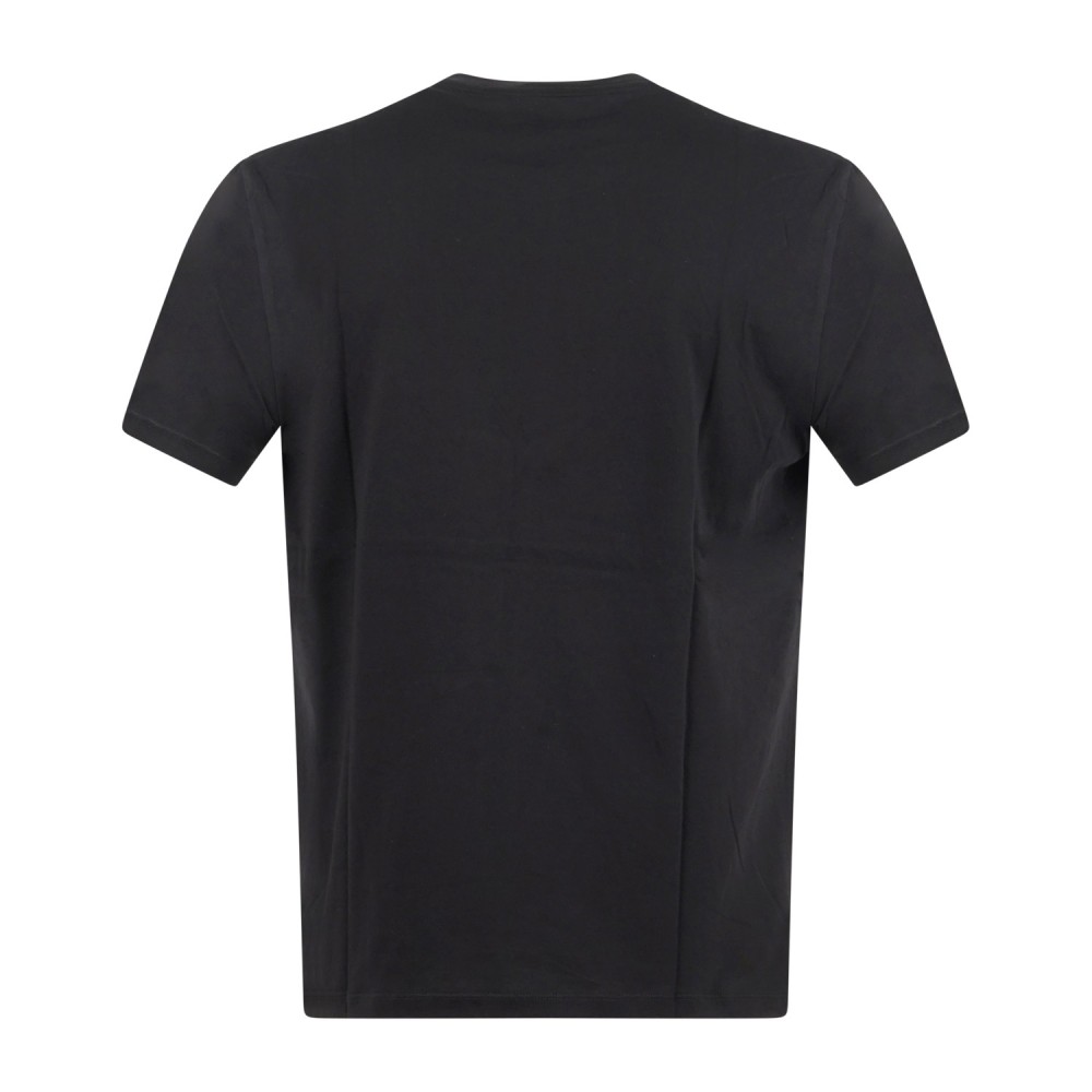 Armani Exchange - T-shirt nera con patch logo sul petto per uomo | xm002178