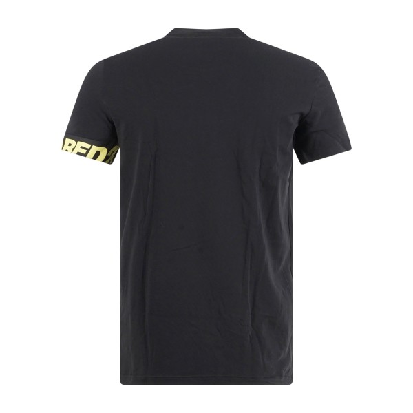 Dsquared2 - T-shirt nera manica corta con banda logata sulla manica per uomo |