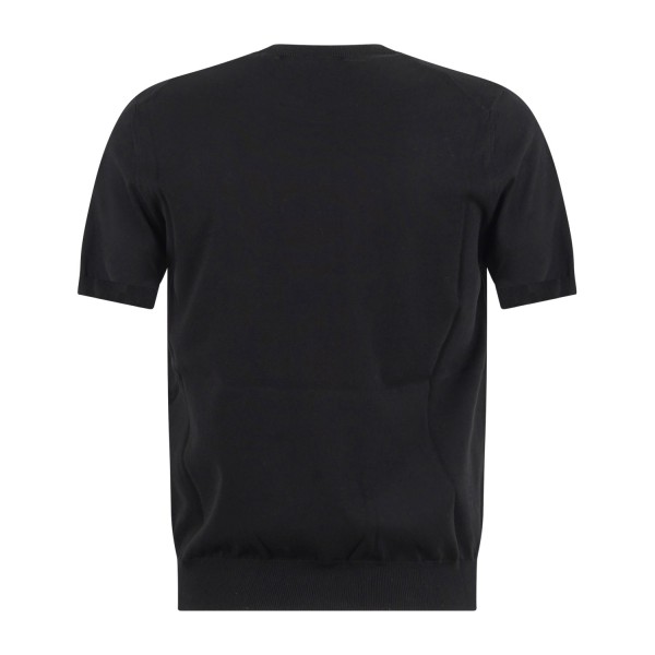 MASQ - T-shirt nera manica corta in maglia di cotone per uomo | m5425-1002