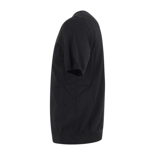 MASQ - T-shirt nera manica corta in maglia di cotone per uomo | m5425-1002 2