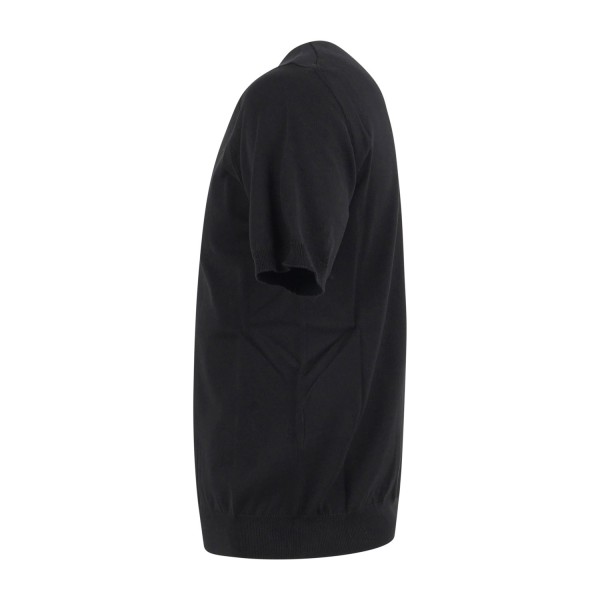 MASQ - T-shirt nera manica corta in maglia di cotone per uomo | m5425-1002