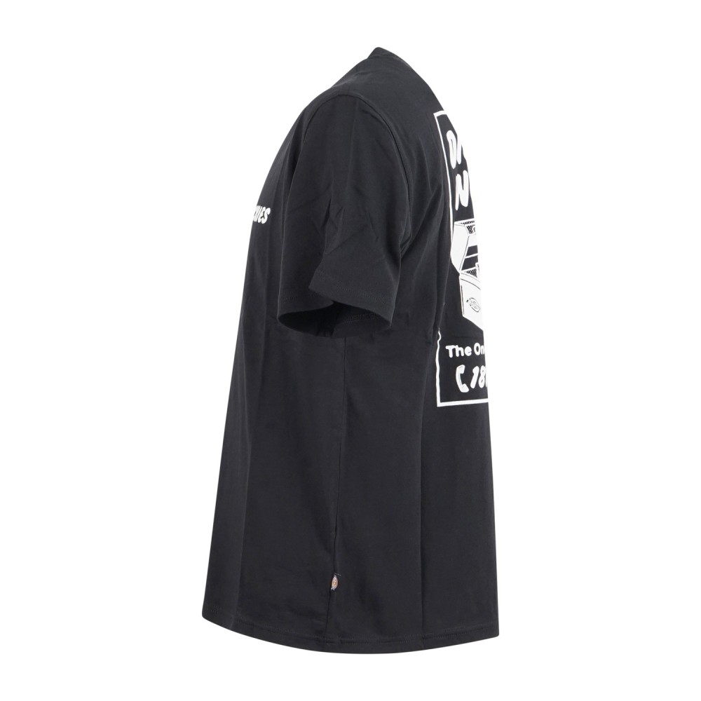 Dickies - T-shirt nero Dry Ridge con stampa logo sul fronte e retro per uomo |