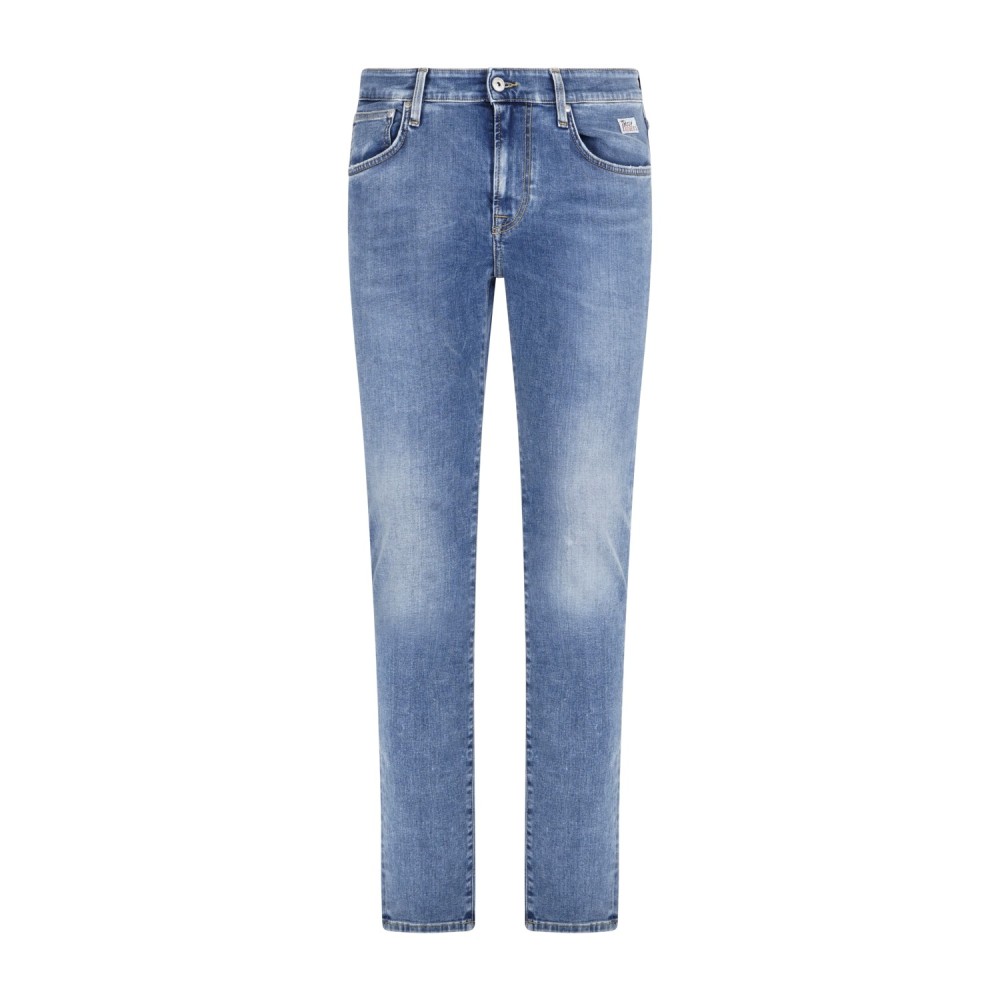 Roy Roger's - Jeans denim chiaro 317 Wembley 5 tasche skinny fit per uomo |