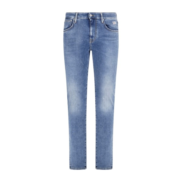 Roy Roger's - Jeans denim chiaro 317 Wembley 5 tasche skinny fit per uomo |