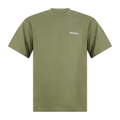 Dickies - T-shirt verde con ricamo logo sul fronte per uomo | dk0a89enk721 verde