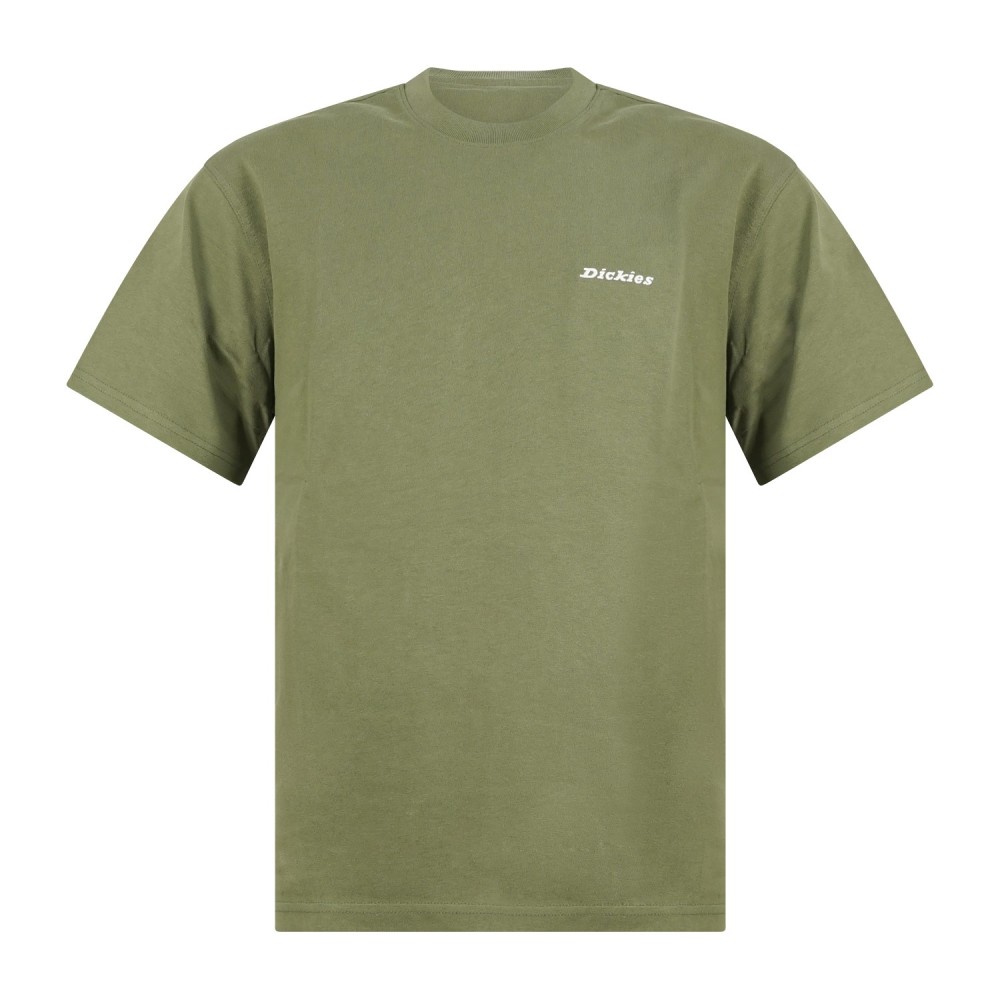 Dickies - T-shirt verde con ricamo logo sul fronte per uomo | dk0a89enk721 verde